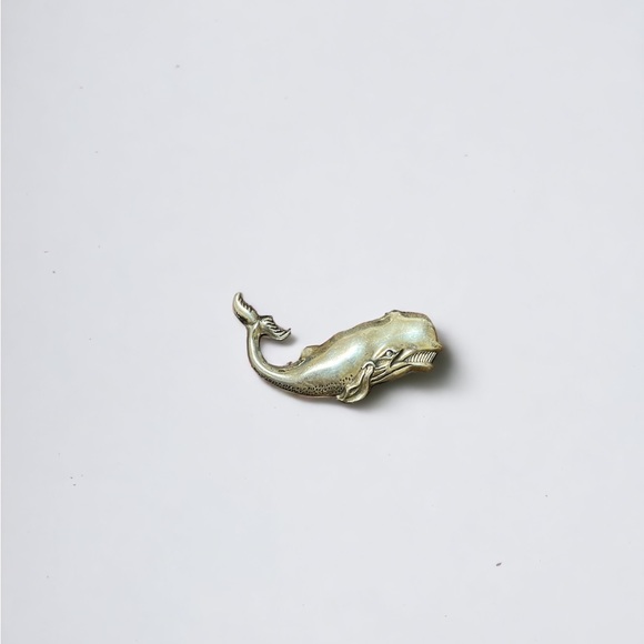 Vintage Jewelry - Vintage Sterling Silver Whale Pin